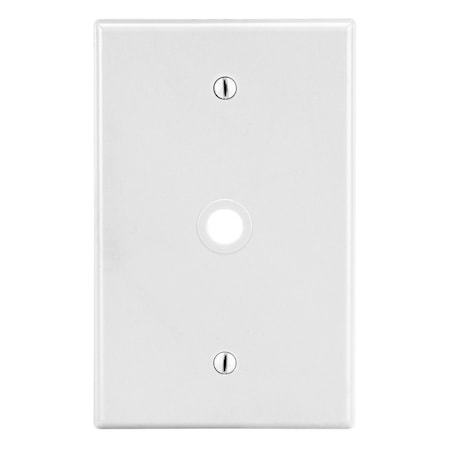 Wallplate, Mid-Size 1-Gang, .406 Opening, Box Mount, White